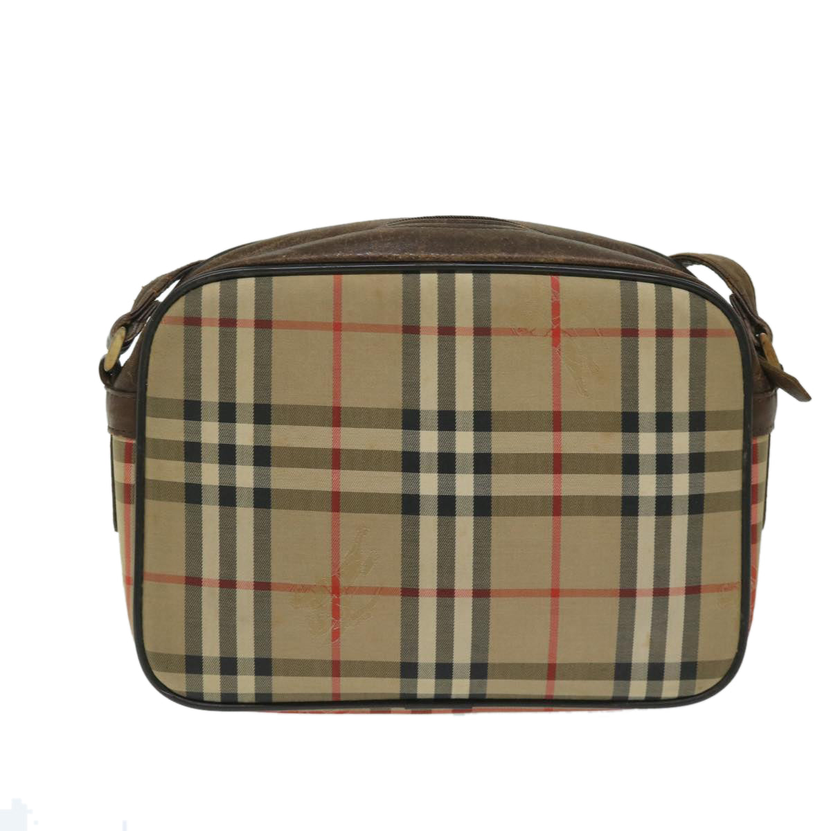 Burberrys Nova Check Shoulder Bag Canvas Beige Auth 68023 - 0