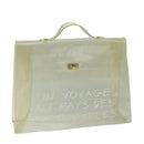 HERMES Vinyl Kelly Hand Bag Vinyl Clear Auth 68037-1