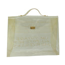 HERMES Vinyl Kelly Hand Bag Vinyl Clear Auth 68037-2
