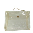 HERMES Vinyl Kelly Hand Bag Vinyl Clear Auth 68038-1