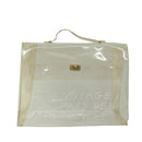 HERMES Vinyl Kelly Hand Bag Vinyl Clear Auth 68038-13