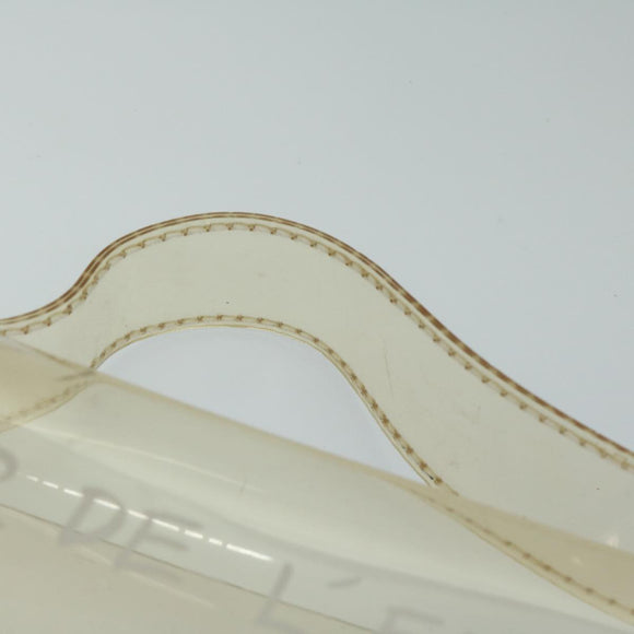 HERMES Vinyl Kelly Hand Bag Vinyl Clear Auth 68038