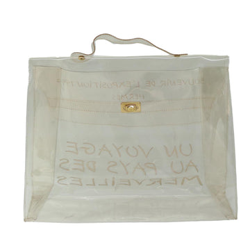HERMES Vinyl Kelly Hand Bag Vinyl Clear Auth 68039 - 0