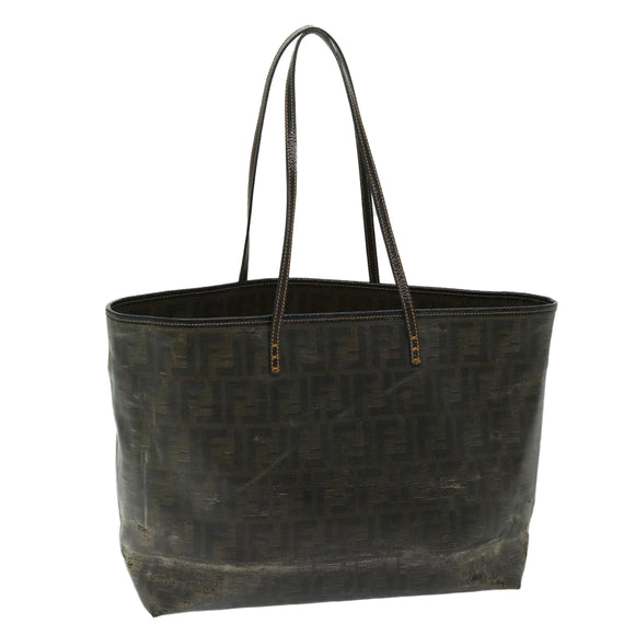FENDI Zucca Canvas Tote Bag Brown Auth 68069