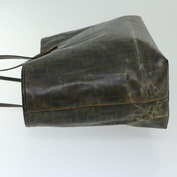 FENDI Zucca Canvas Tote Bag Brown Auth 68069