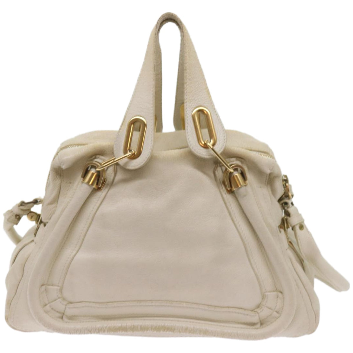 Chloe Mercy Shoulder Bag Leather White Auth 68076 - 0
