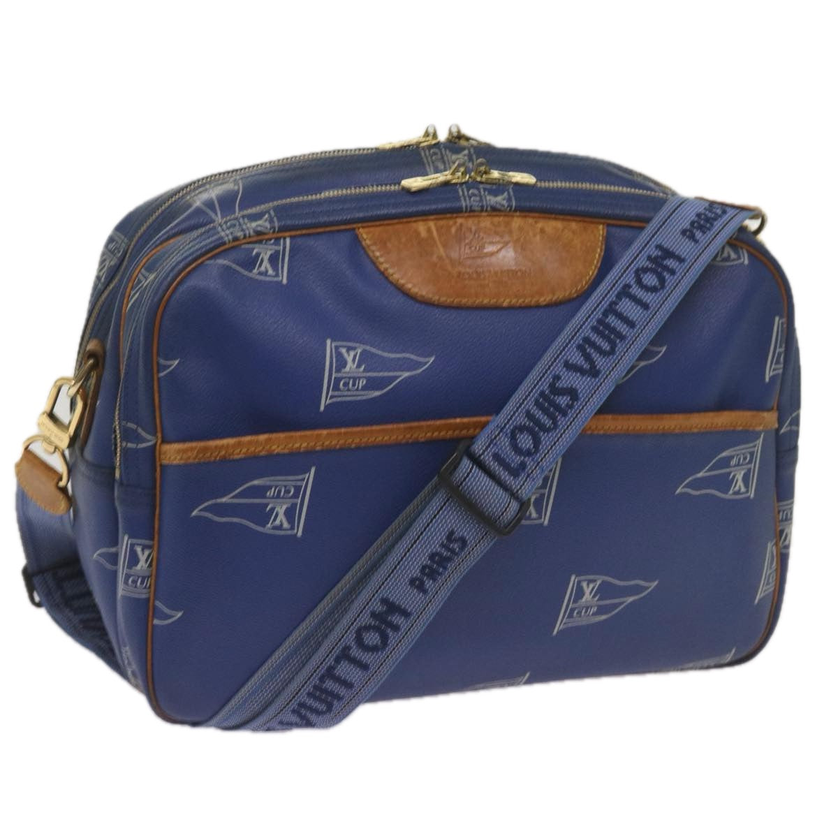 LOUIS VUITTON LOUIS VUITTON Cup Sac Cowes Shoulder Bag Blue M80008  Auth 68096