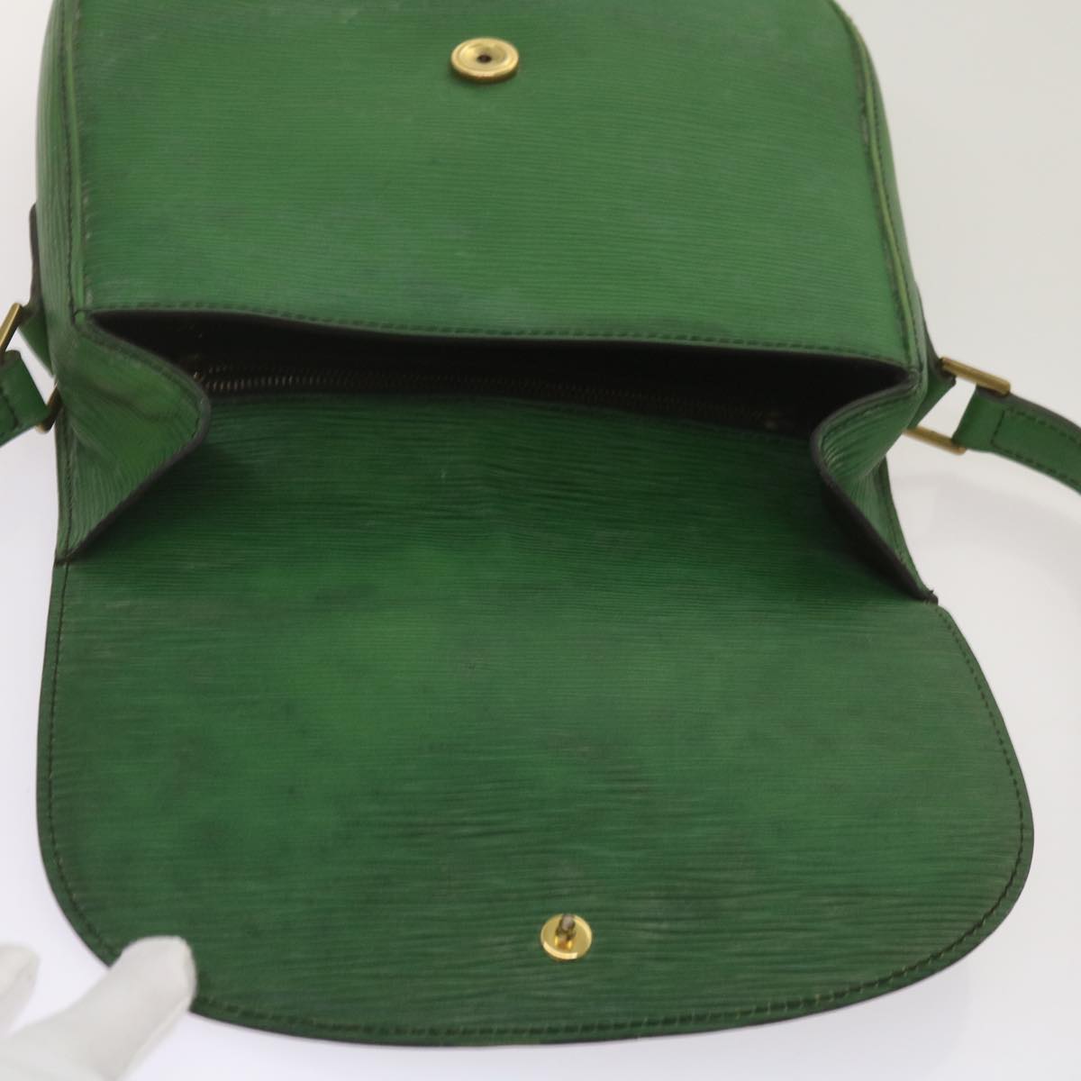 LOUIS VUITTON Epi Saint Cloud GM Shoulder Bag Green M52194 LV Auth 68107