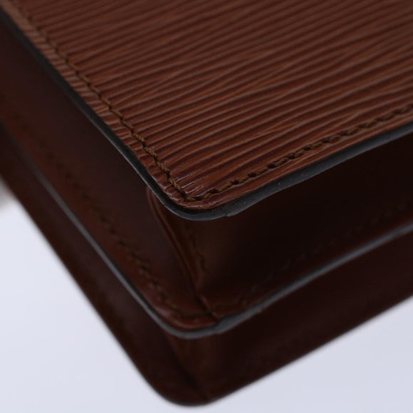 LOUIS VUITTON Epi Angian Clutch Bag Brown M52113 LV Auth 68112