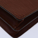 LOUIS VUITTON Epi Angian Clutch Bag Brown M52113 LV Auth 68112-17