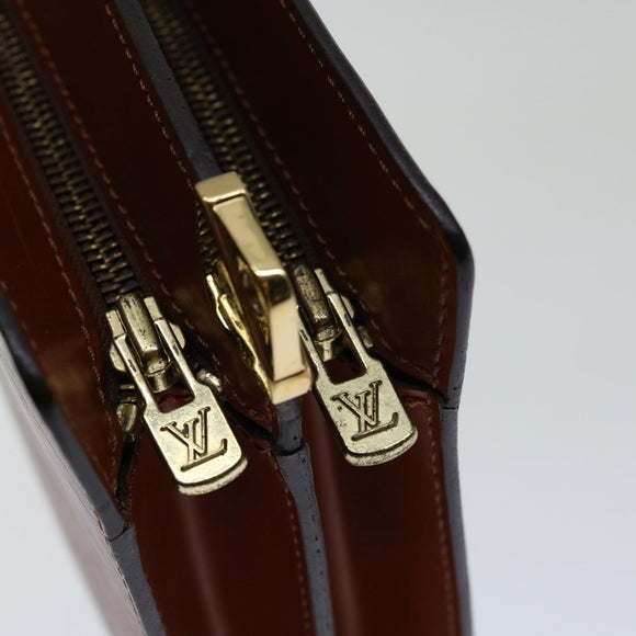 LOUIS VUITTON Epi Angian Clutch Bag Brown M52113 LV Auth 68112