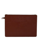 LOUIS VUITTON Epi Angian Clutch Bag Brown M52113 LV Auth 68112-2