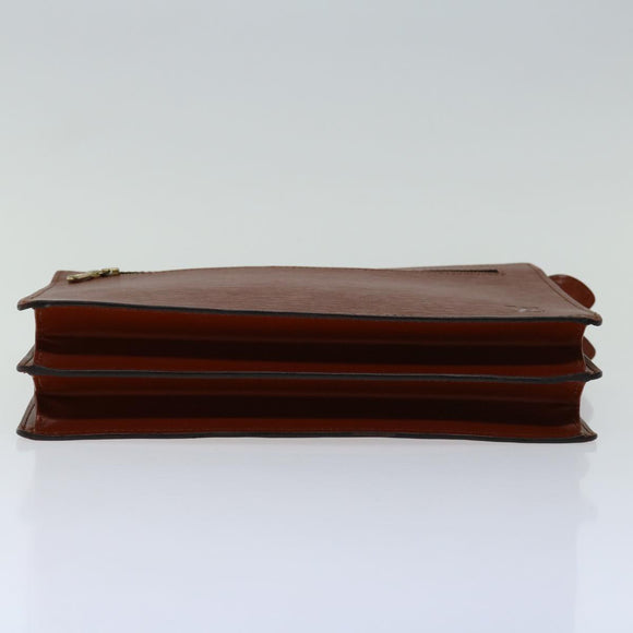 LOUIS VUITTON Epi Angian Clutch Bag Brown M52113 LV Auth 68112