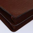 LOUIS VUITTON Epi Angian Clutch Bag Brown M52113 LV Auth 68112-14