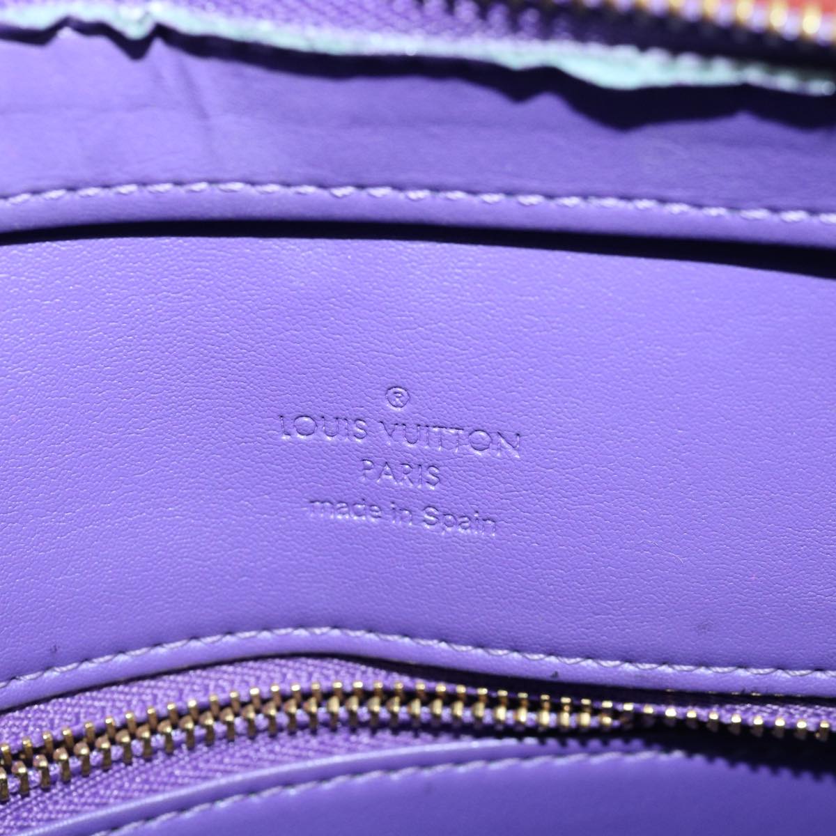 LOUIS VUITTON Monogram Vernis Houston Hand Bag Purple Viole M91093 Auth 68116