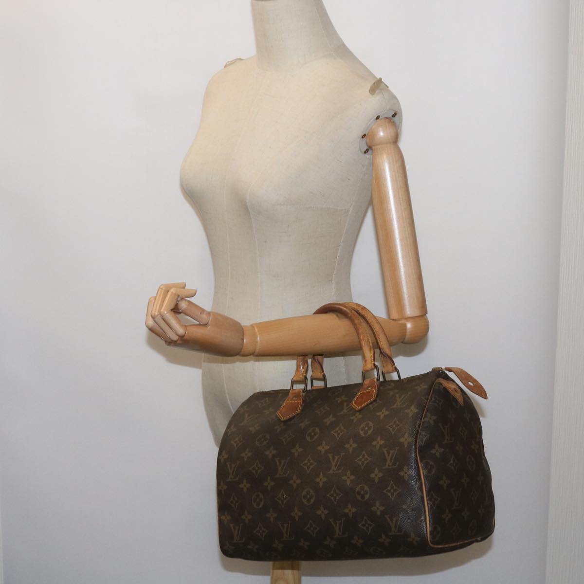 LOUIS VUITTON Monogram Speedy 30 Hand Bag M41526 LV Auth 68128