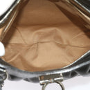 Salvatore Ferragamo Gancini Hand Bag Leather Black Auth 68138-11