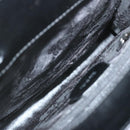 GUCCI Hand Bag Leather Black Auth 68145-9