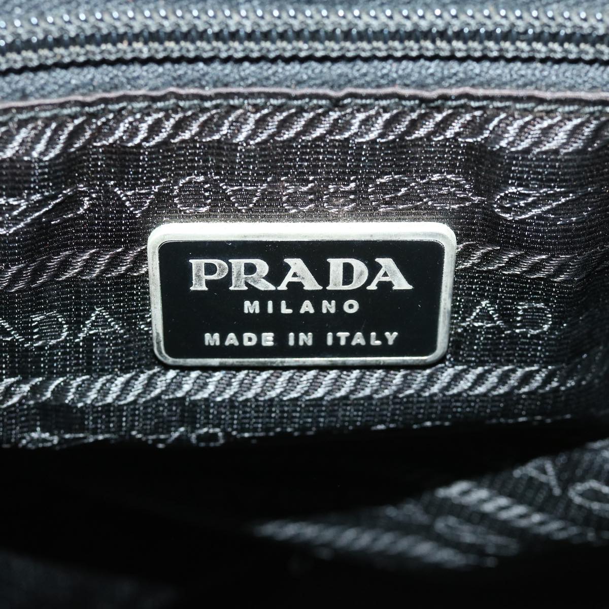 PRADA Tote Bag Nylon Khaki Auth 68166