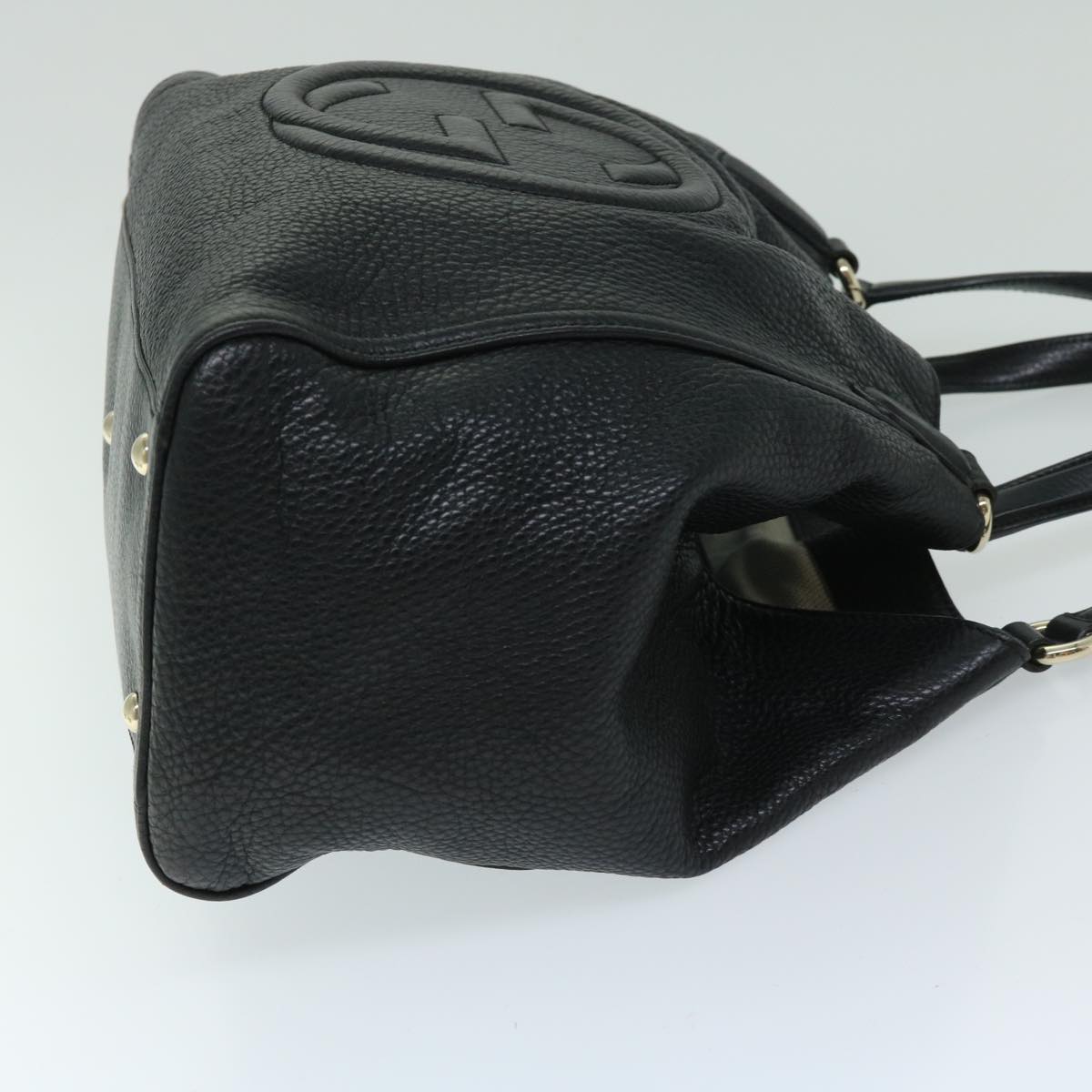 GUCCI Soho Shoulder Bag Leather Black 282309 Auth 68170