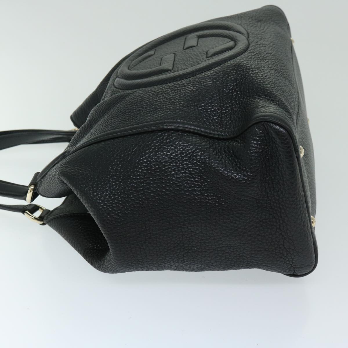 GUCCI Soho Shoulder Bag Leather Black 282309 Auth 68170