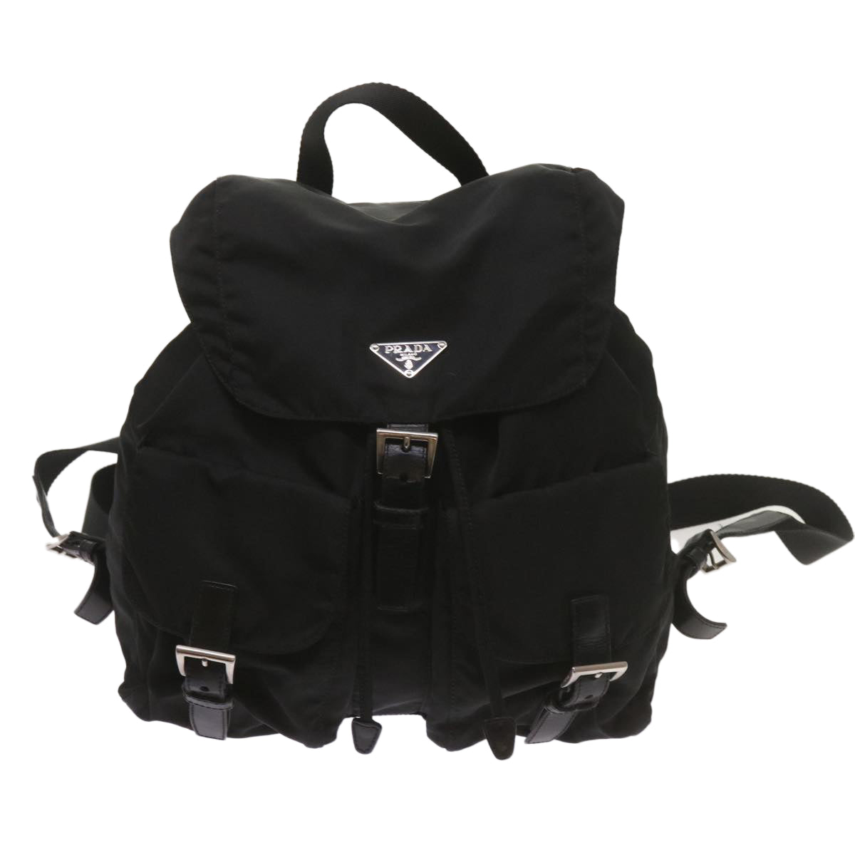 PRADA Backpack Nylon Black Auth 68176