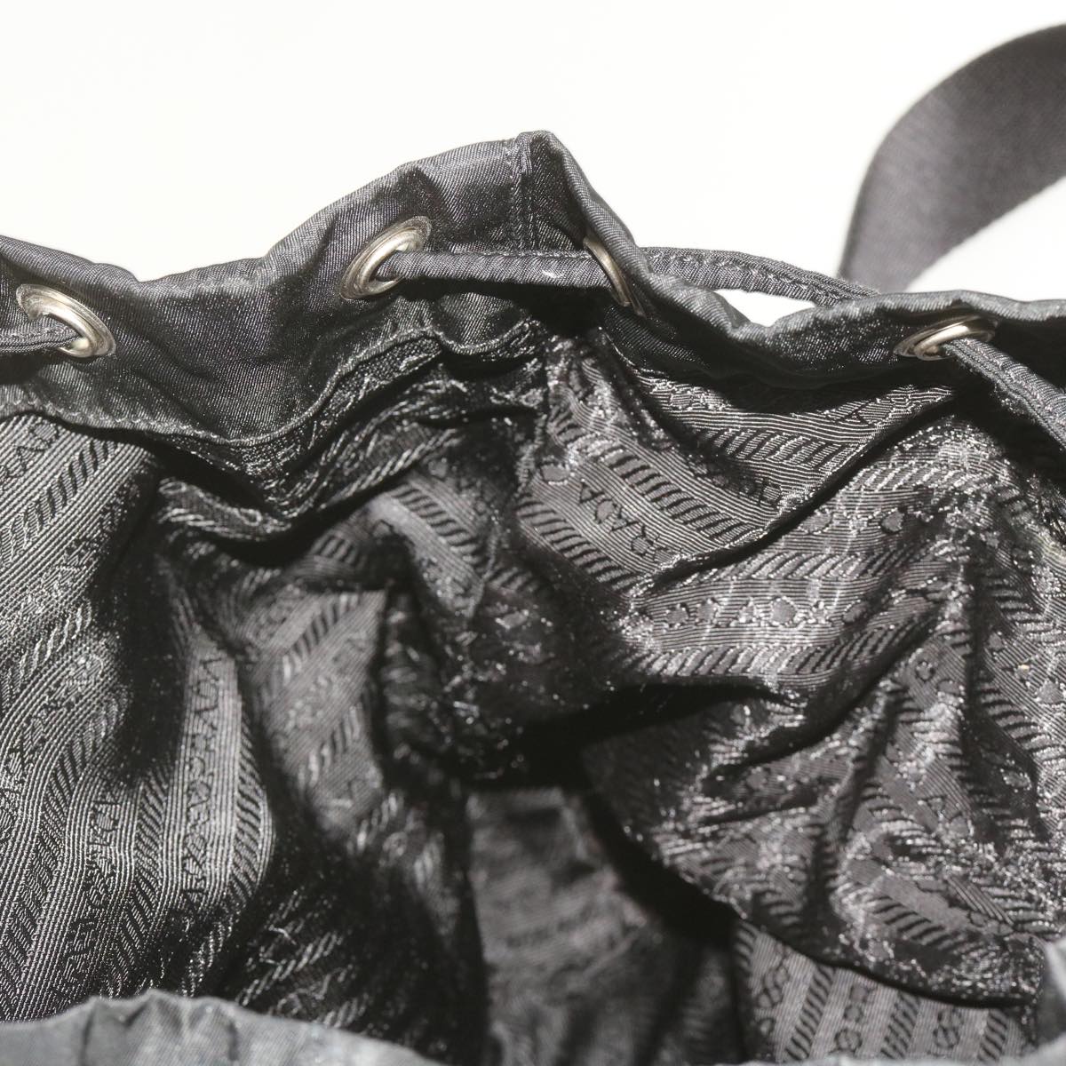 PRADA Backpack Nylon Black Auth 68176