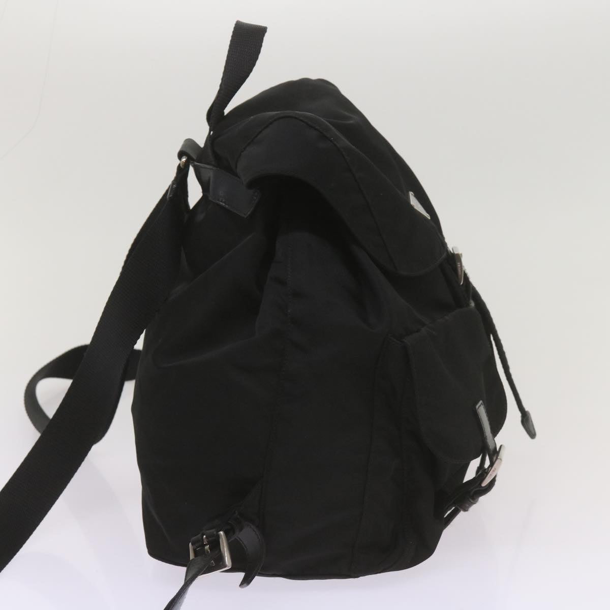 PRADA Backpack Nylon Black Auth 68176