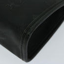 MCM Vicetos Logogram Clutch Bag PVC Black Auth 68192-16