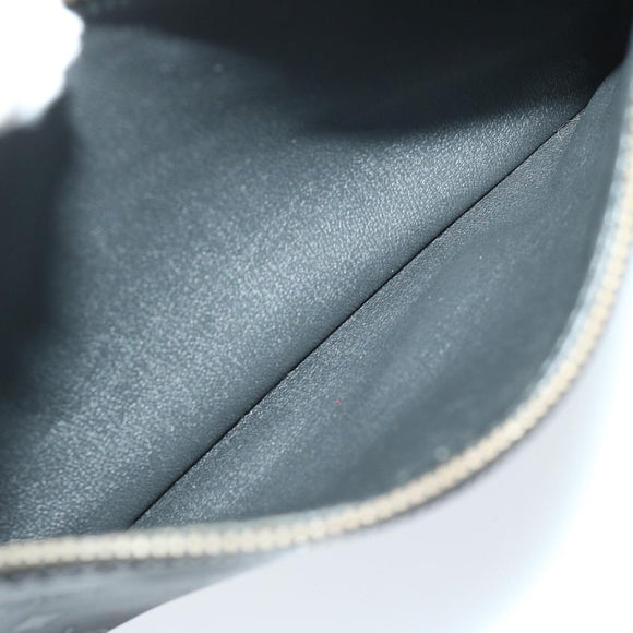 MCM Vicetos Logogram Clutch Bag PVC Black Auth 68192