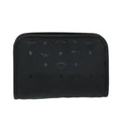 MCM Vicetos Logogram Clutch Bag PVC Black Auth 68192-2