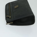 MCM Vicetos Logogram Clutch Bag PVC Black Auth 68192-4