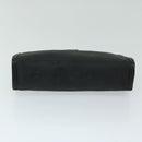 MCM Vicetos Logogram Clutch Bag PVC Black Auth 68192-6