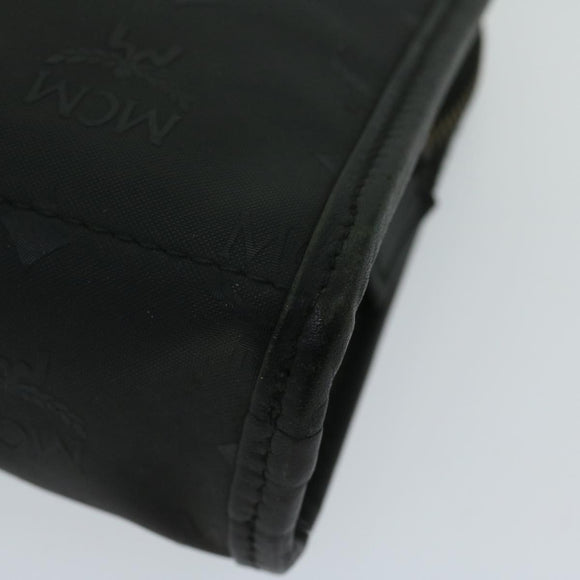 MCM Vicetos Logogram Clutch Bag PVC Black Auth 68192