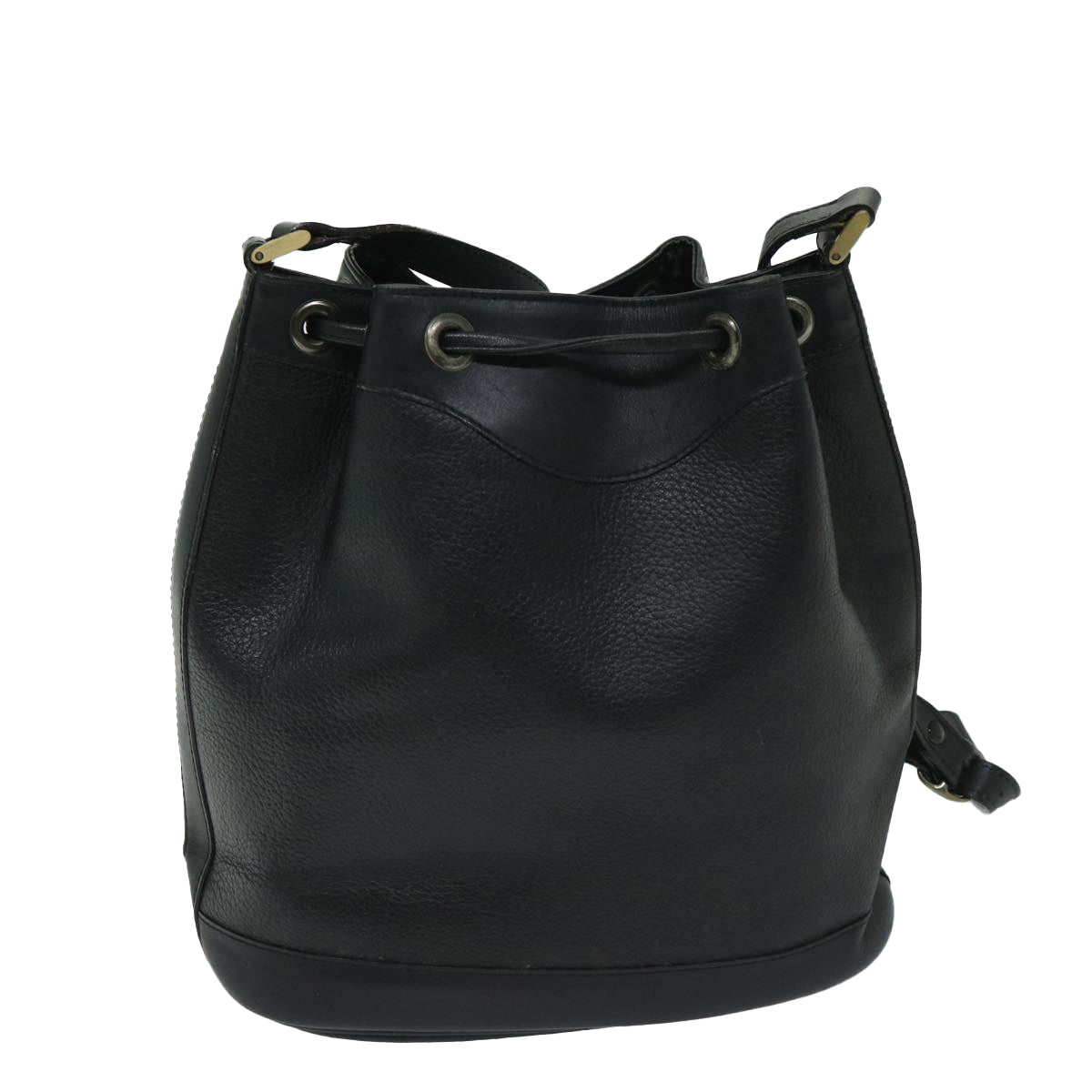 Burberrys Shoulder Bag Leather Black Auth 68201