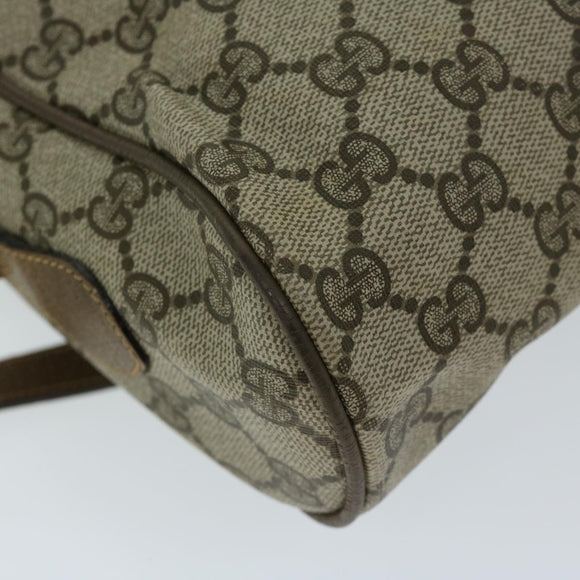 GUCCI GG Supreme Web Sherry Line Shoulder Bag PVC Beige 68 02 005 Auth 68227