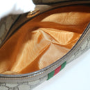 GUCCI GG Supreme Web Sherry Line Shoulder Bag PVC Beige 68 02 005 Auth 68227-10