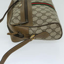 GUCCI GG Supreme Web Sherry Line Shoulder Bag PVC Beige 68 02 005 Auth 68227-3