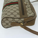 GUCCI GG Supreme Web Sherry Line Shoulder Bag PVC Beige 68 02 005 Auth 68227-4