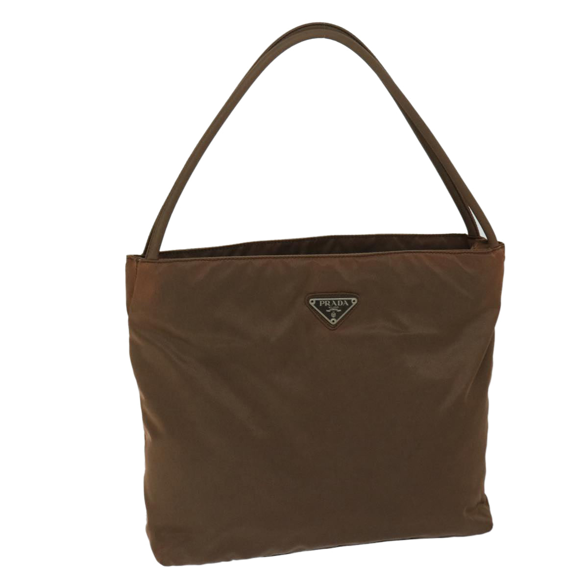 PRADA Shoulder Bag Nylon Brown Auth 68235