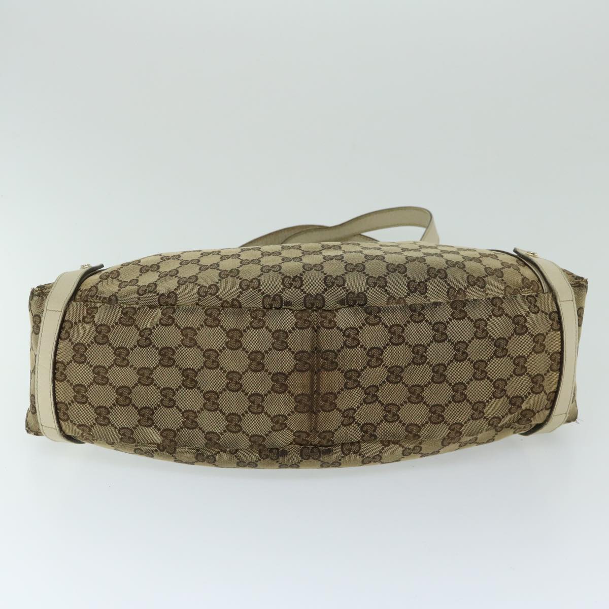 GUCCI GG Canvas Shoulder Bag Beige Auth 68243