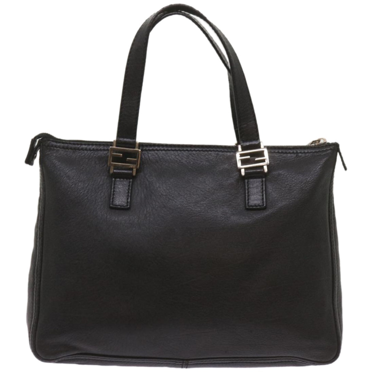 FENDI Hand Bag Leather Black Auth 68245 - 0