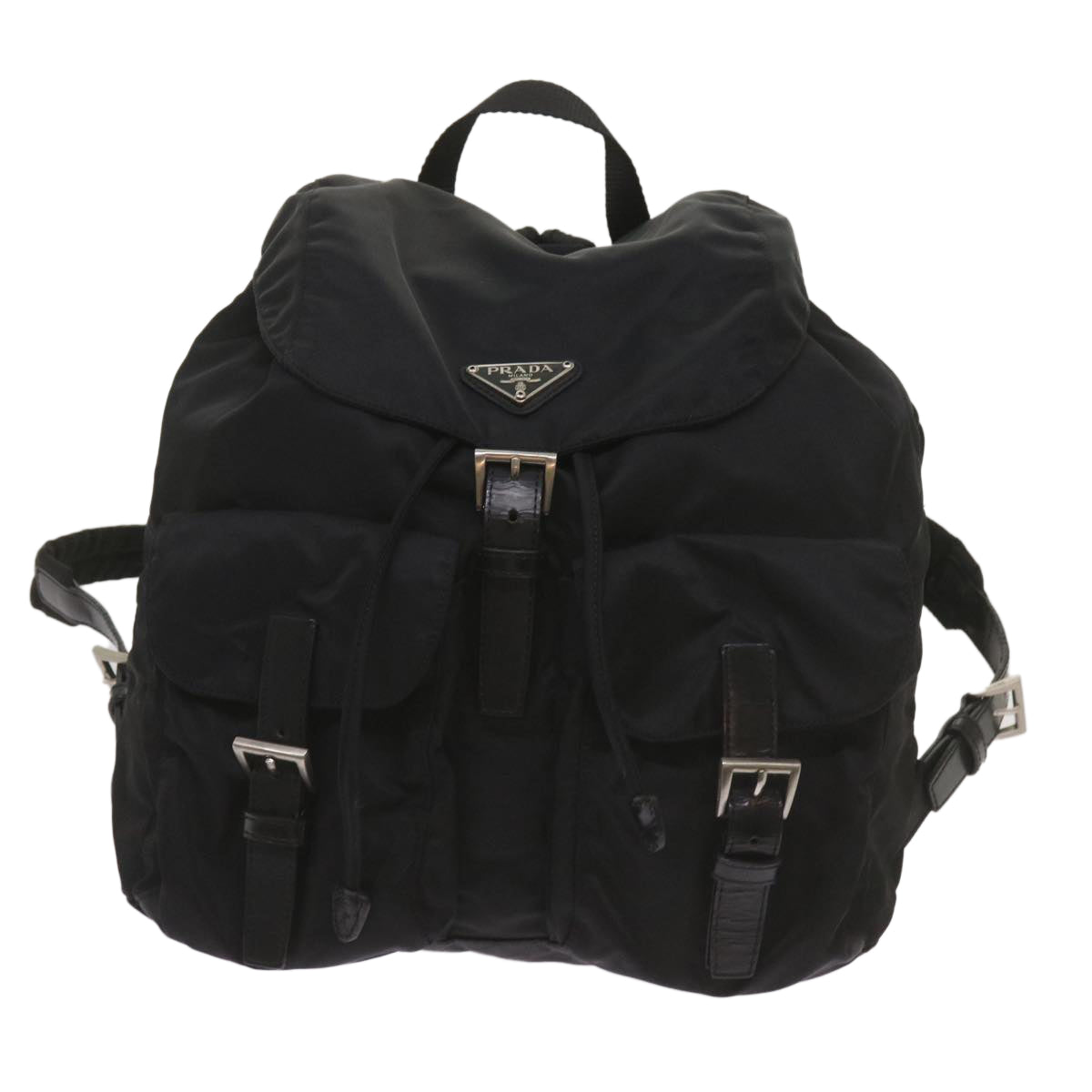 PRADA Backpack Nylon Black Auth 68249