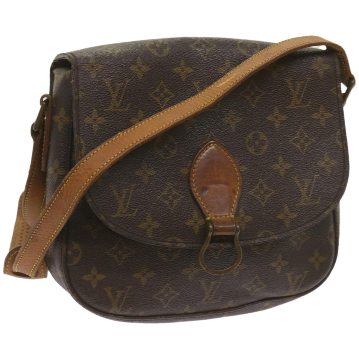 LOUIS VUITTON Monogram Saint Cloud GM Shoulder Bag M51242 LV Auth 68282