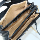 CELINE Hand Bag Leather Black Auth 68292-11