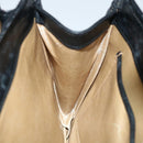 CELINE Hand Bag Leather Black Auth 68292-20