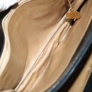 CELINE Hand Bag Leather Black Auth 68292-12