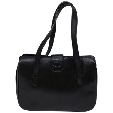 CELINE Hand Bag Leather Black Auth 68292 - 0
