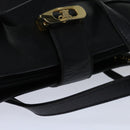 CELINE Hand Bag Leather Black Auth 68292-6