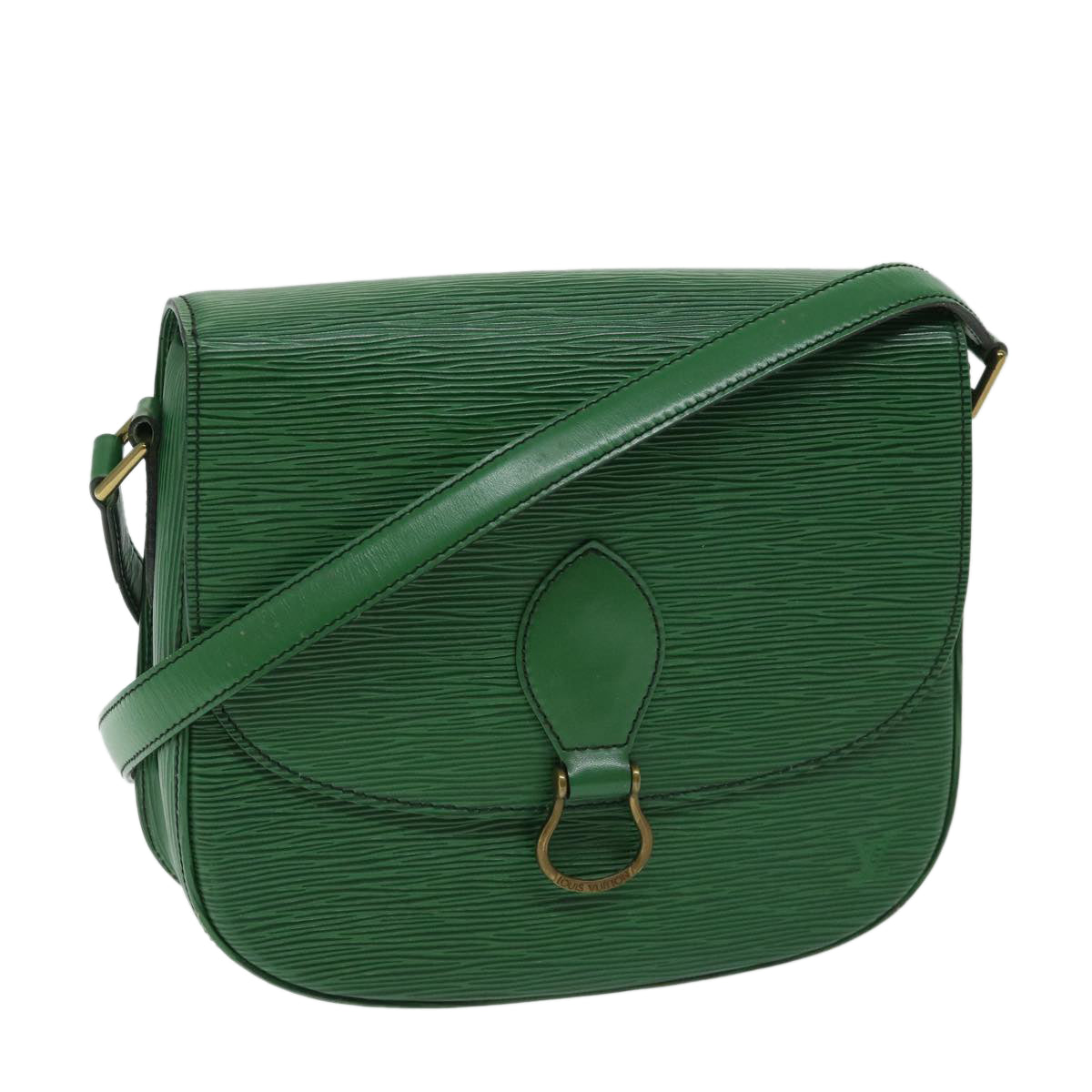 LOUIS VUITTON Epi Saint Cloud GM Shoulder Bag Green M52194 LV Auth 68316